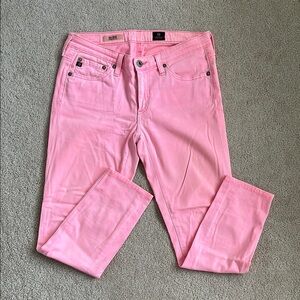 Ag Adriano Goldschmied Pink “The Stilt” Cigarette Leg Jeans